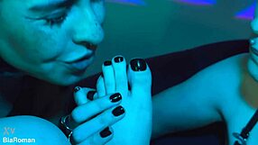 uhh my cute redhead feet in lingerie... lick 'em while i gag on your cock??