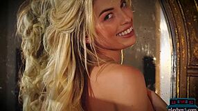 sexy canadian blonde katie jean rips lingerie for hot playboy striptease!