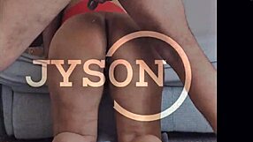 in the bedroom, curvy brazilian ebony slut gets bent over for creampie doggystyle with cum dripping from her pussy