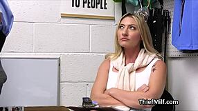 can this blonde cougar handle thick cock on office desk?