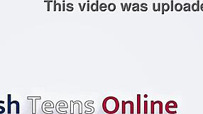 British 18yo girl next door slut gives intense lingerie handjob to old neighbor till orgasm!