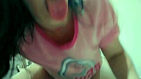 Naughty student humps pillow moaning horny early morning masturbation!