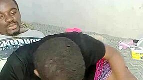 This african teen gives me the sloppiest head ever then takes cum facial