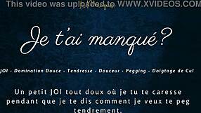 did you miss me whispering french joi pegging commands to make you jerk off