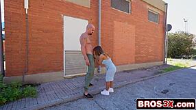 Pocket latina spinner rides and fucked deep by monster cock outdoors public