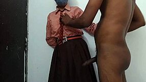 Indian desi schoolgirl meets boyfriend after class for rough pussy pounding and orgasm