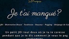 did you miss me whispering french joi pegging commands to make you jerk off