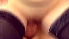 german housewife fingers shaved pussy on sofa before doggystyle pounding