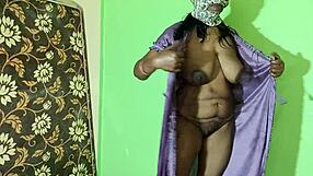 Indian mature exposes hairy pussy lips boobs and tight anus completely naked
