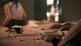 Blue Haired Roomie Screams During Alien Lesbian Rampage!