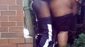 thick latina pastor's wife moans hard getting fucked outdoors by church