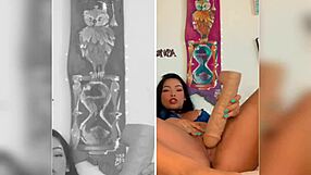 WOW! LOOK AT THIS ORIENTAL VIP FUCKING HERSELF WITH A HUGE DILDO!!