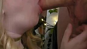 kimmi the elf rims asshole deep then swallows huge cum load