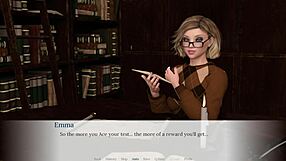 Bookworm Emma's Big Tits Tempt Creampie Play in Quiet Library