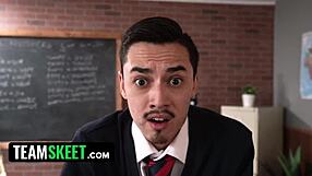 Nikki Nicole, did you expect a classroom threesome debate with Camilla Cream's tight pussy?