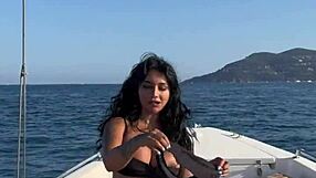 yasmina khan's boat ride ends in ecstatic ass creampie