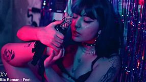 i worship her tiny feet as she tickles and dominates me completely