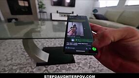 Stepdaughter Rylee Blake Seduces Stepdad Jay Rock with Naughty Pics POV