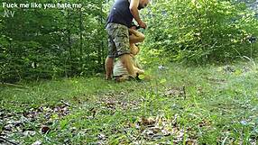 taking my humiliated pig slut for a walk in the park