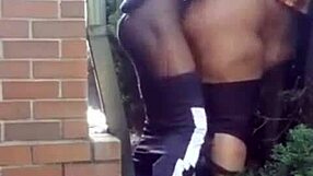 thick latina pastor's wife moans hard getting fucked outdoors by church