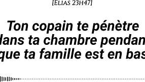 Your boyfriend fucks you silent while family downstairs...