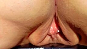 hey watch this horny mature spread her huge wet pussy lips slow mo