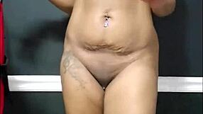 Muscular pierced big pussy lips dancer grinds barefoot in heels at night club before stripping for fetish sex