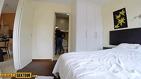 my white master teaches this angolan maid a deepthroat cleaning lesson