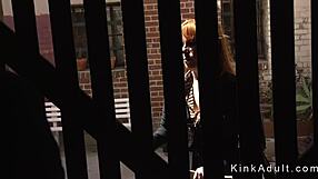 Bound natural busty slave gagged choked whipped deepthroated