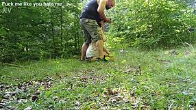 taking my humiliated pig slut for a walk in the park