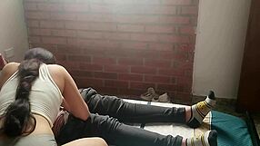 colombian teen swallows whole cock and jerks it super good close up