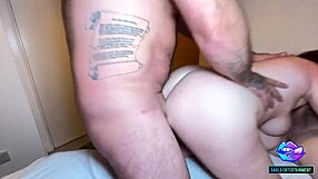 naughty redhead bunny redbunny takes double vaginal from two bareback cocks in dvp threesome