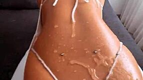 That Tight Dress Hugs Her Oily Colombian Ass Better After Rough Doggystyle Creampie Pounding