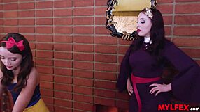 what happens when the evil queen meets the whore princess in a twisted mylfex threesome