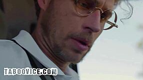 Perverted Bus Driver Rims Uniformed Babes Before Hardcore Orgy Lick Fest