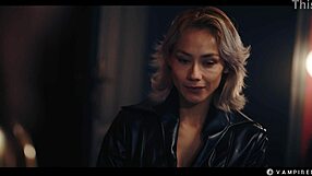 lesbian vampire mistress seduces homeless hobo for foot worship and wet pussy domination