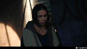 lesbian vampire mistress seduces homeless hobo for foot worship and wet pussy domination