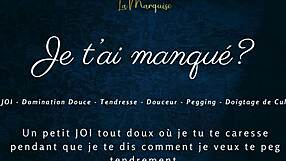 did you miss me whispering french joi pegging commands to make you jerk off
