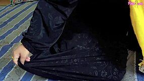 Burka stepmom begs stepson for doggystyle creampie