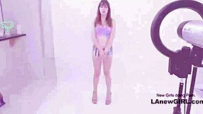lovely brunette teen model you get fucked hard on this sofa audition by daddy