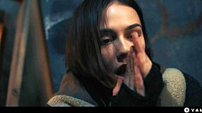 lesbian vampire mistress seduces homeless hobo for foot worship and wet pussy domination