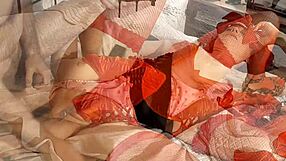 French Slut in Satin Stockings Heels Licks Asshole Rides Cock Workout Style