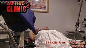 Behind the scenes bloopers of naked melany lopez bound in gyno exam at bondageclinic interrogation