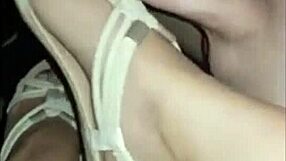 Ever tried Italian mistress footjob in sandals car tease?