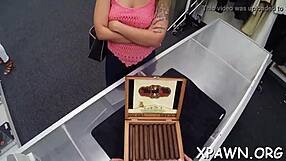 blonde student moans loud taking big cock doggystyle from daddy figure... so deep!!