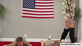 hey recruit this big tits milf's riding your big cocks to train you right