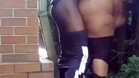 thick latina pastor's wife moans hard getting fucked outdoors by church