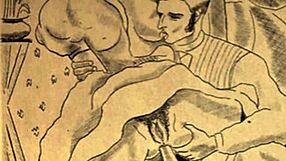 vintage erotic art showcases hairy retro scenes in antique style