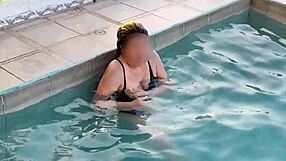 beach vacation flashing my huge tits for hubby outdoors