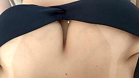 Pregnant teen beauty seduces beach crowd in unexpected tease